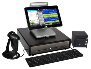 Tablet POS system with cash drawer