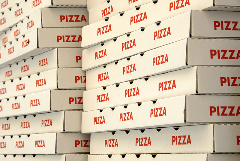 Pizza boxes for delivery POS system